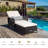 Heidrick Outdoor Wicker Chaise Lounge , Cushion Included