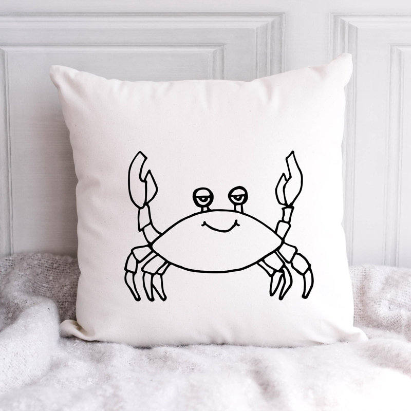 Nautical Sea Life_470 - Coussin décoratif avec coussin décoratif, H 20 po x l 20 po