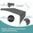 Canopee Electric Retractable Patio Awning with Protective Case Remote Control, Gray-99214329