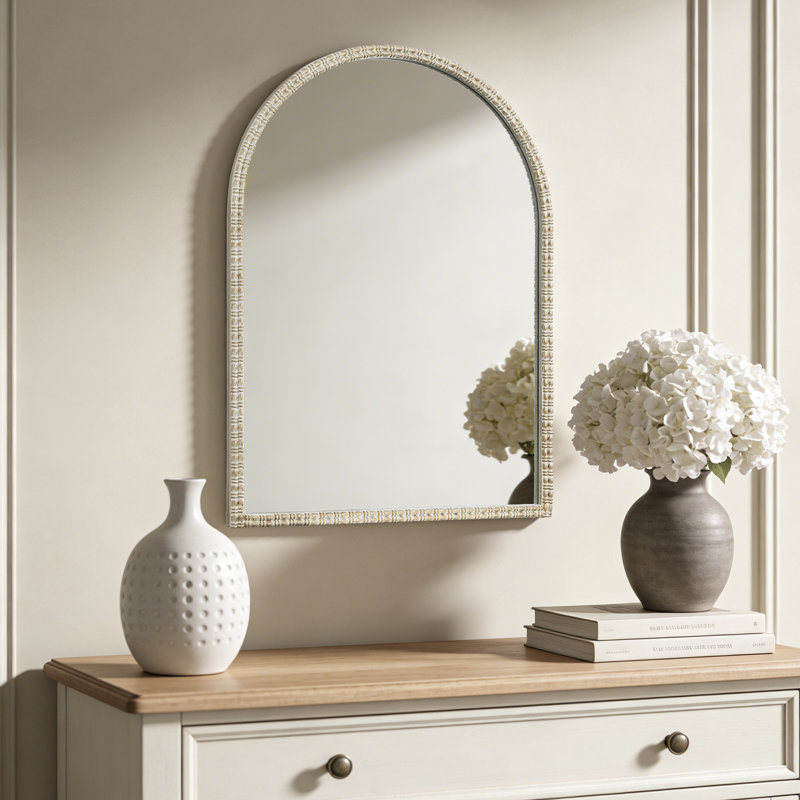 Miroir mural arqué, Doré, 30 po x 22 po