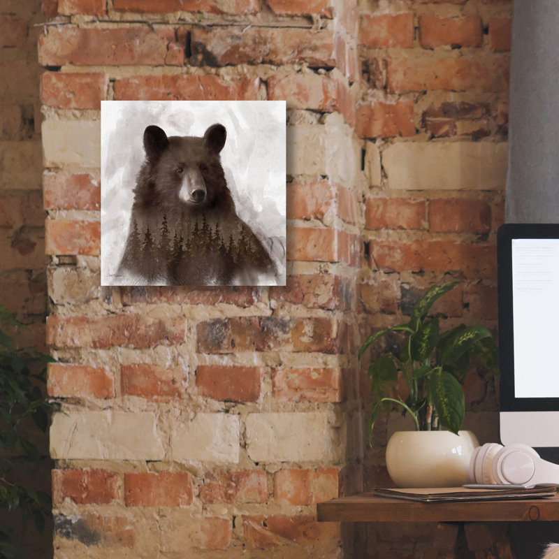 Millwood Pines «Bear Mountain» par Carol Robinson, art mural sur toile, 12 po x 12 po, H 12 po x l 12 po x P 0,75 po