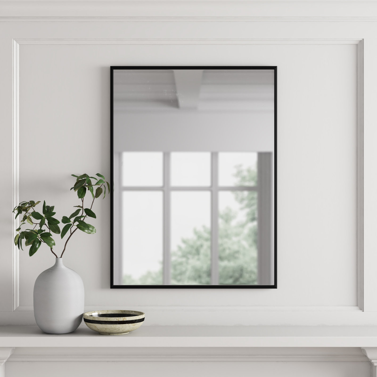 32" x 24", Black