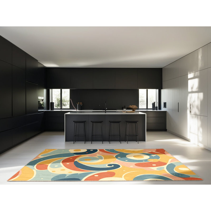 Bold Streak Rug, Square 8'