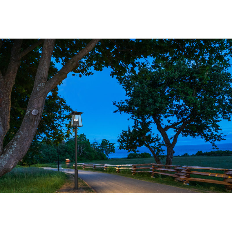 Rainer 6 Light Outdoor Post Mounted Fixture in Black