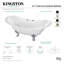 Baignoire sur pattes ovale en fonte à double pattes 61 pouces Kingston Eden Aqua Eden-48454993