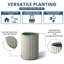 Large Concrete Round Planter / Pot With Drainage Holes-672820378-676806531