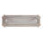 Forsyth Transitional Rectangular Sofa Table with Bottom Shelf in Antique Silver & Clear Glass