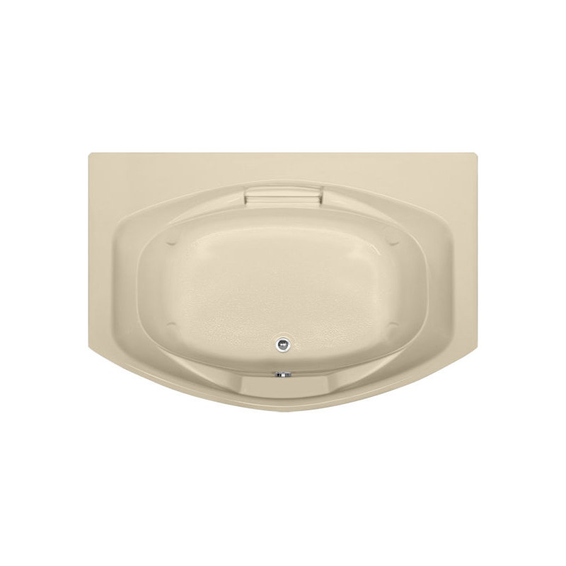 Jessica 72'' L Soaking Bathtub, Bone, Satin Chrome