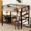Lit mezzanine en métal avec bureau intégré-289477937