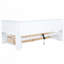 Lit de jour simple avec deux tiroirs de rangement, armoires de rangement et ports USB-709537764