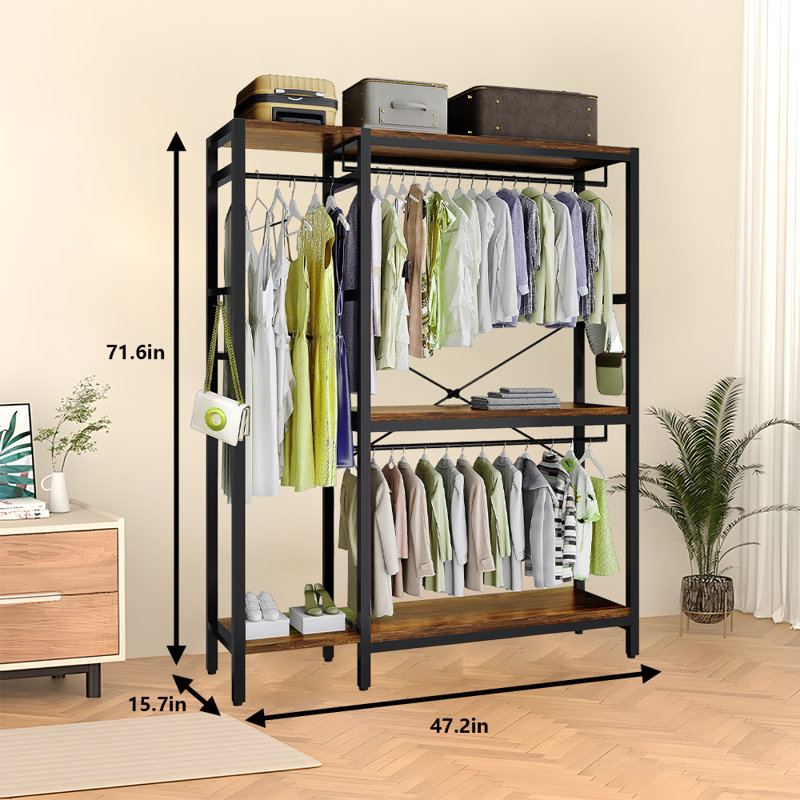 Versatile Multi-Functional Clothes Rack For Bedroom, Hallway, And More - Perfect For Hanging Clothes, Bags, And Towels