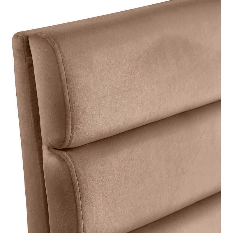 Kai Tufted Velvet Side Chair, Beige Velvet