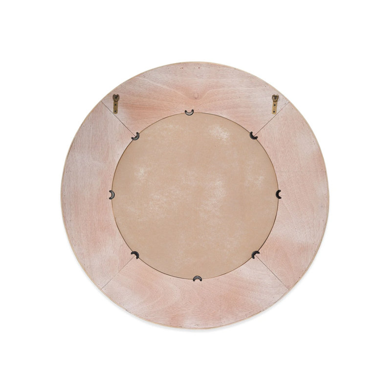 Paddock Round Bamboo / Rattan Mirror, Cream