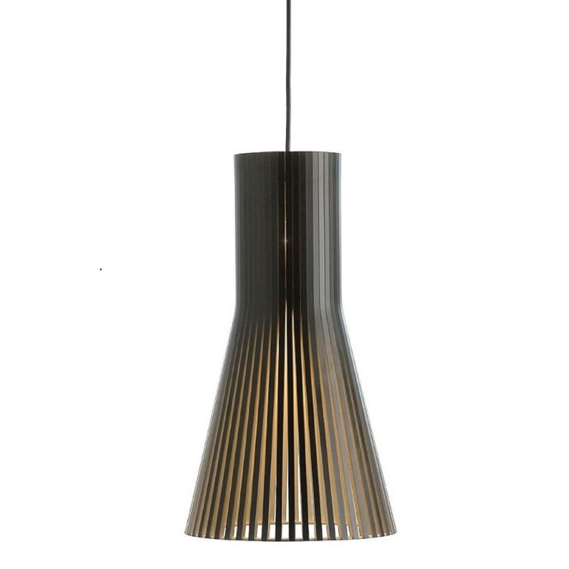 Eleazar 1 - Light Wood Single Pendant, Black