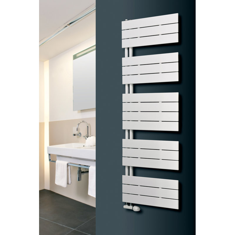 Andrew Flat Panel Towel Rail Heated Towel Rails, 119.5cm H x 60cm W x 8.1cm D