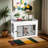 Large Dog Crate Furniture-decorative Heavy Duty Dog Cage Indoor, Wooden Dog Cage End Table With Charging Station, Dog House With 2 Drawers-107086750-108486517