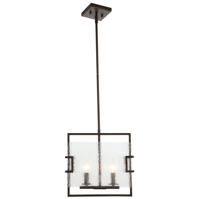 Hinton 2 - Light Glass Dimmable Square / Rectangle Chandelier