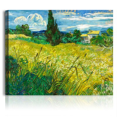 Green Wheat Field With Cypress by Vincent Van Gogh - Print on Canvas -  Vault W Artwork, D319B5FC42054ADB8FB0FEE82813560D