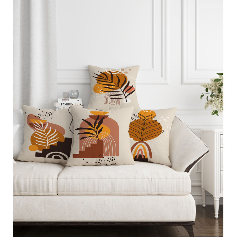 Ensemble de housse de coussin lavable et repassable 4 pièces