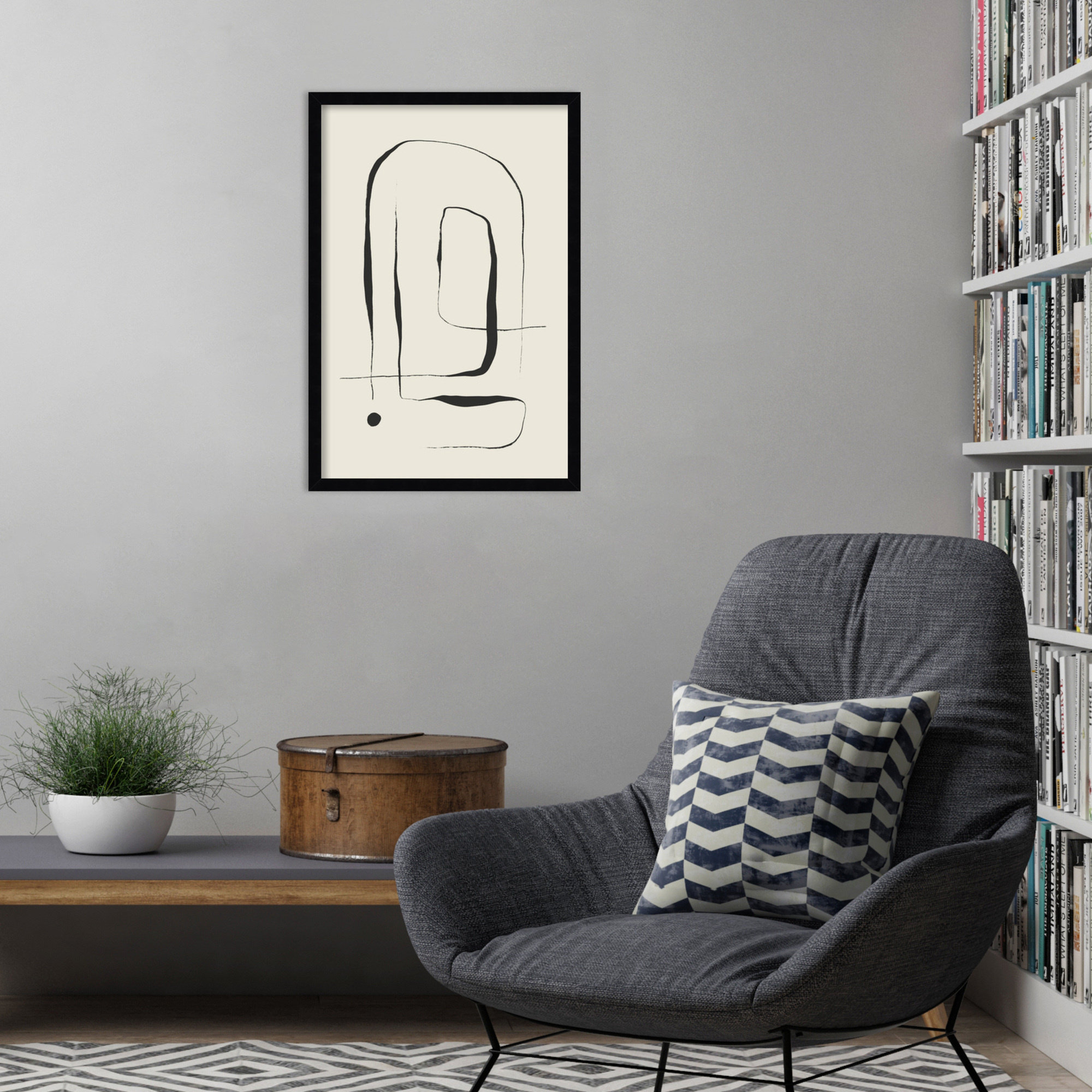 The Point No 2 by Treechild  Wood Framed Wall Art Print, 25" H x 17" W, Black