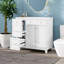 Meuble-lavabo de 36 po avec lavabo en céramique, armoire de rangement avec 2 tiroirs et portes à fermeture en douceur, tablettes réglables-503480890