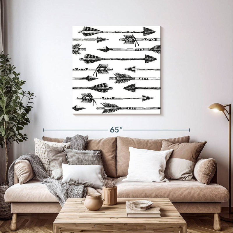 Sireci Tribal Arrows Pattern, 39" H x 39" W