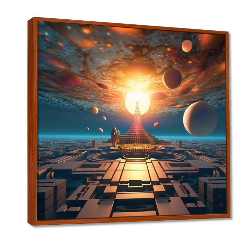Reproduction d'art mural «City fantaisie», Toile tendue, H 16 po x l 16 po x P 1 po