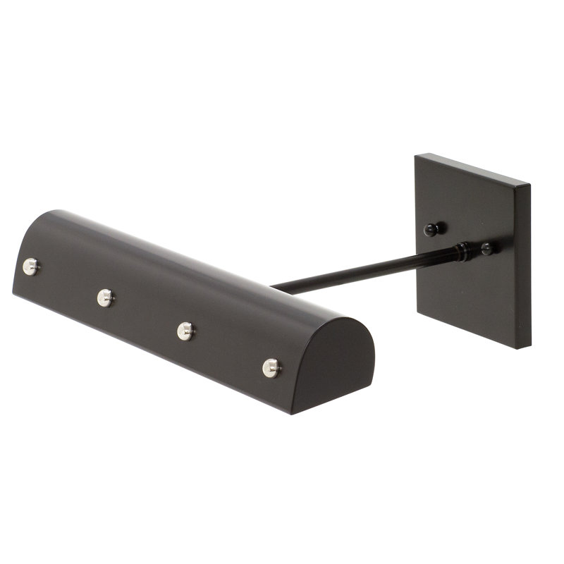 Lampe d’image murale câblée 1 lumières, Noir / nickel poli
