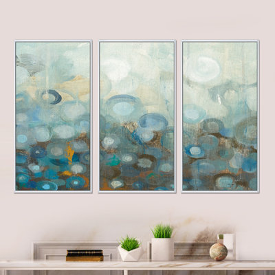 Dots On Glass II - 3 pièces, reproduction sur toile