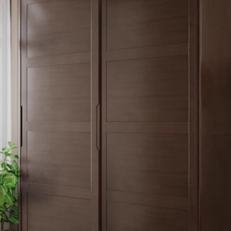 Garde-robe rétro pratique et classique, H 102,36 po x l 70,87 po x P 24,41 po, Noyer