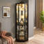 Vitrine de coin vitrée éclairée-2053467241