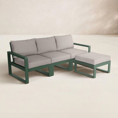 POLYWOOD EDGE Modular Deep Seating Set with Ottoman by POLYWOOD