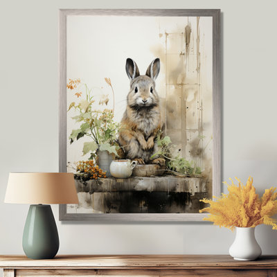 «Traeven Asian Art Rabbit Sumi I», reproduction sur toile