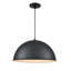 Ébène profond suspendu en satin noir à 1 lumière Ebern Designs R Series