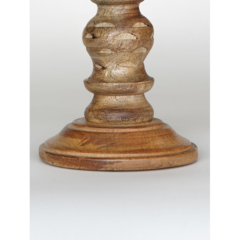 Pilier de table en bois 15 po H, Noyer