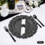 Assiettes de présentation rondes de 13 po-501430372