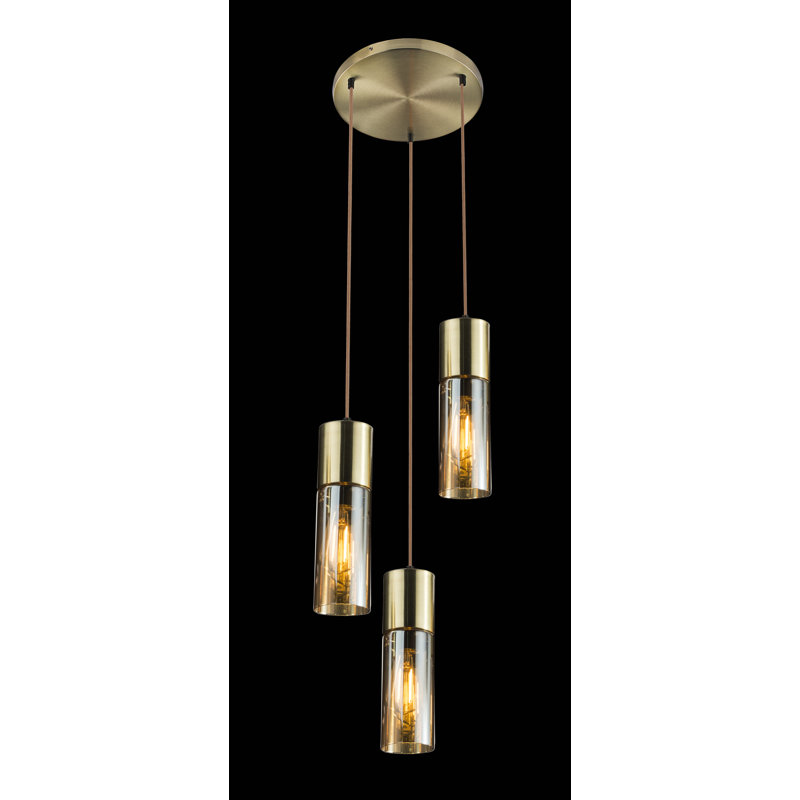 Benevides 3 - Light Cylinder Pendant, Golden, Messing Matte