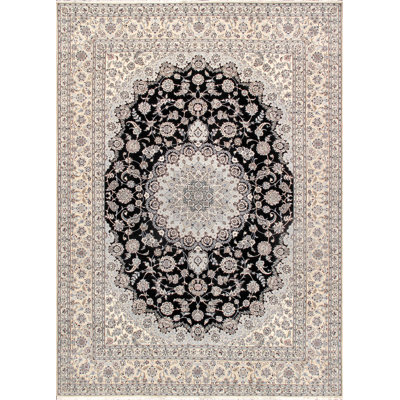 Azerbaijan Hand Knotted Wool Oriental Area Rug in Navy