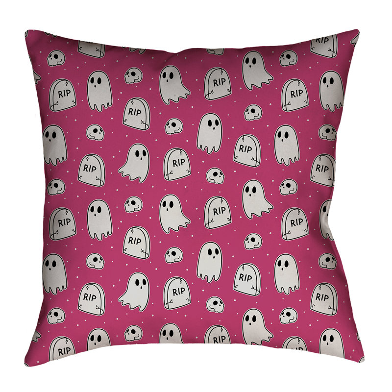 Housse de coussin Katelyn Elizabeth, 14 po x 14 po, Polyester, Rose