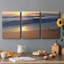 Coucher de soleil mouette - ensemble de 3 reproductions de photos sur toiles tendues-62517560