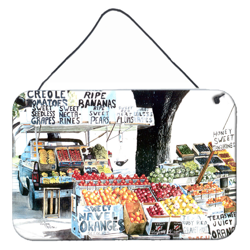«Fruit Stand» par Sylvia Corban, art mural, H 8po x l 12 po x P 0,02 po