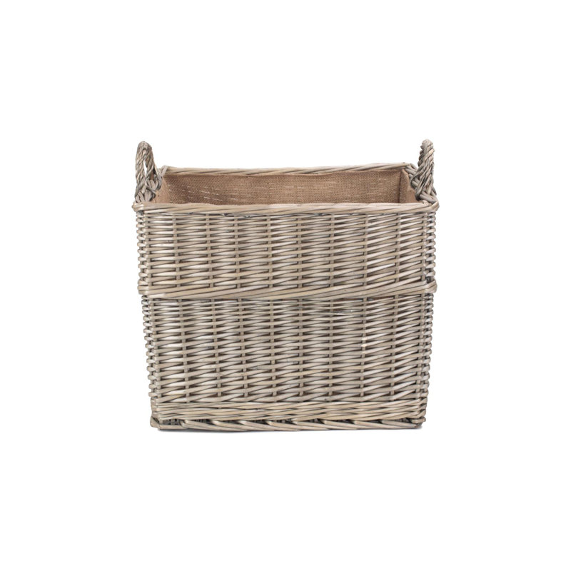 Maggiemae Wicker Log Carrier, 36cm H x 35cm W x 46cm D