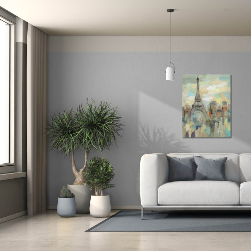 «Paris Impression» Epic Graffiti par Silvia Vassileva, art mural sur toile, 26 po x 34 po