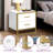 Patchell 19.7"H 2 Drawer Nightstand with Metal Frame-853194435