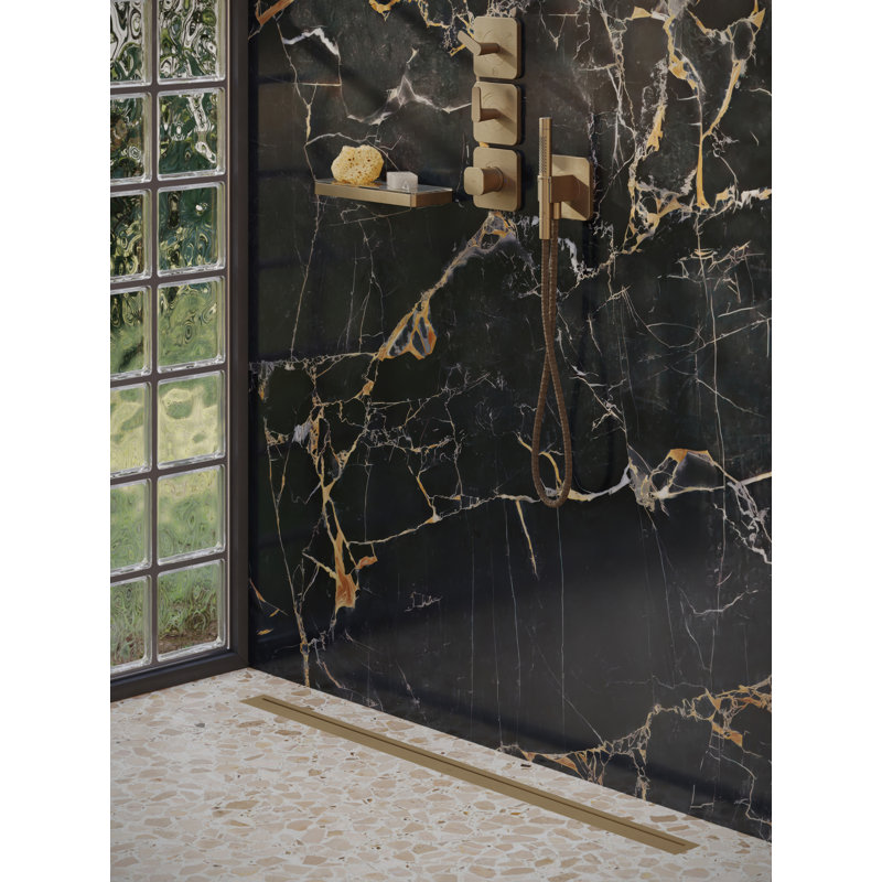 AXOR Citterio C Handshower Holder Softsquare With Outlet 5"X5" With Handshower And Textile Hose, 1.75 GPM, Brushed Gold Optic