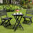 24.In  Round Patio Folding Wood Table-92328403