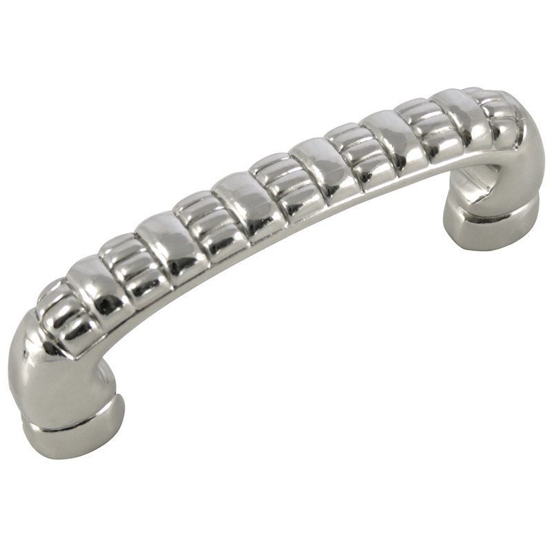Ribbed 3" Center to Center Arch Pull, Antique Brass