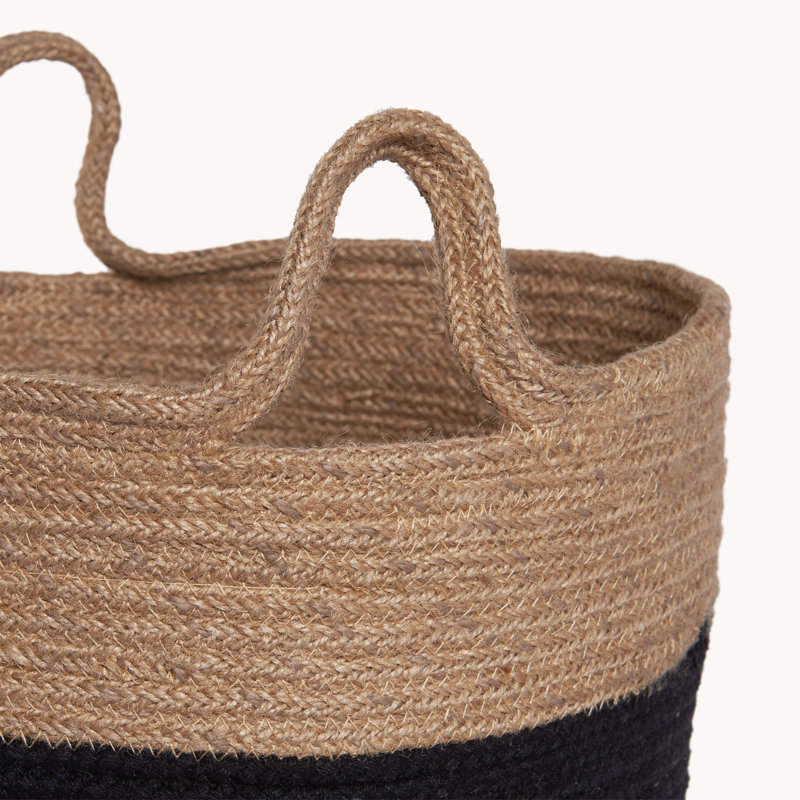 Panier en tissu, Noir / brun