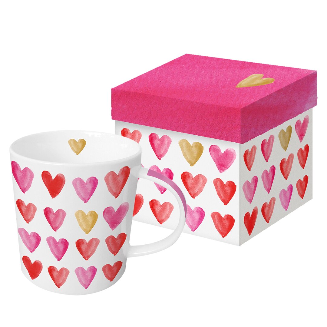 Kaffeetasse Hearts aus Bone China