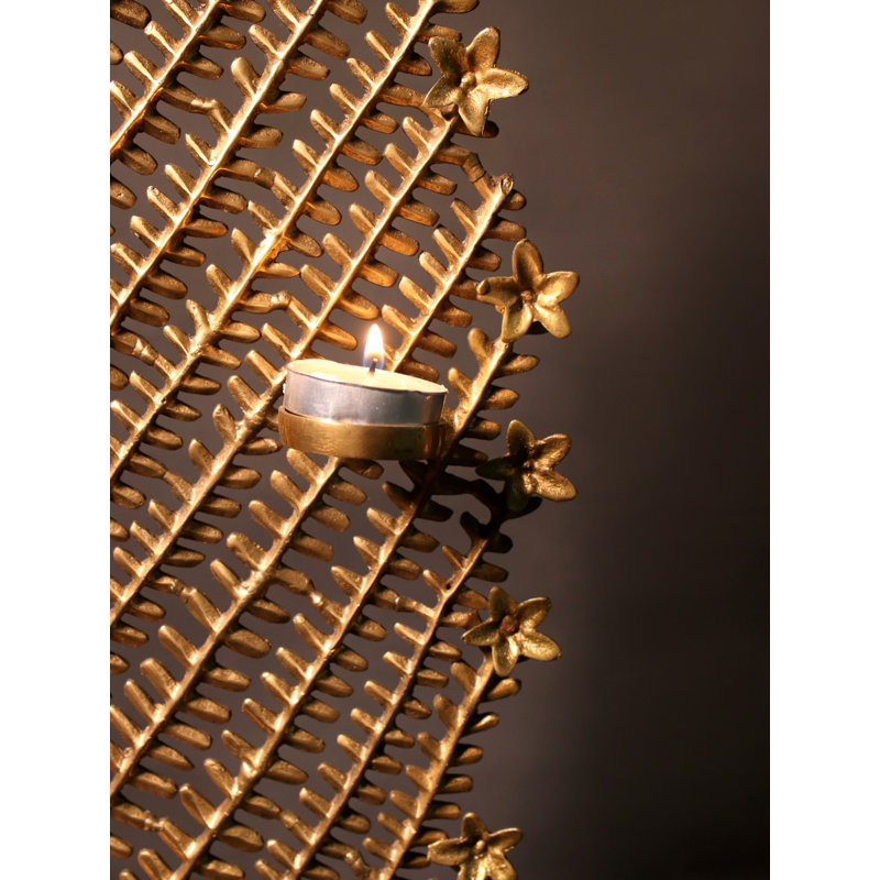 Handmade 78-Inch Brass Christmas Tree Candle Holder – Extra Large Golden Holiday Centerpiece for Living Room, Entryway, or Festive Events